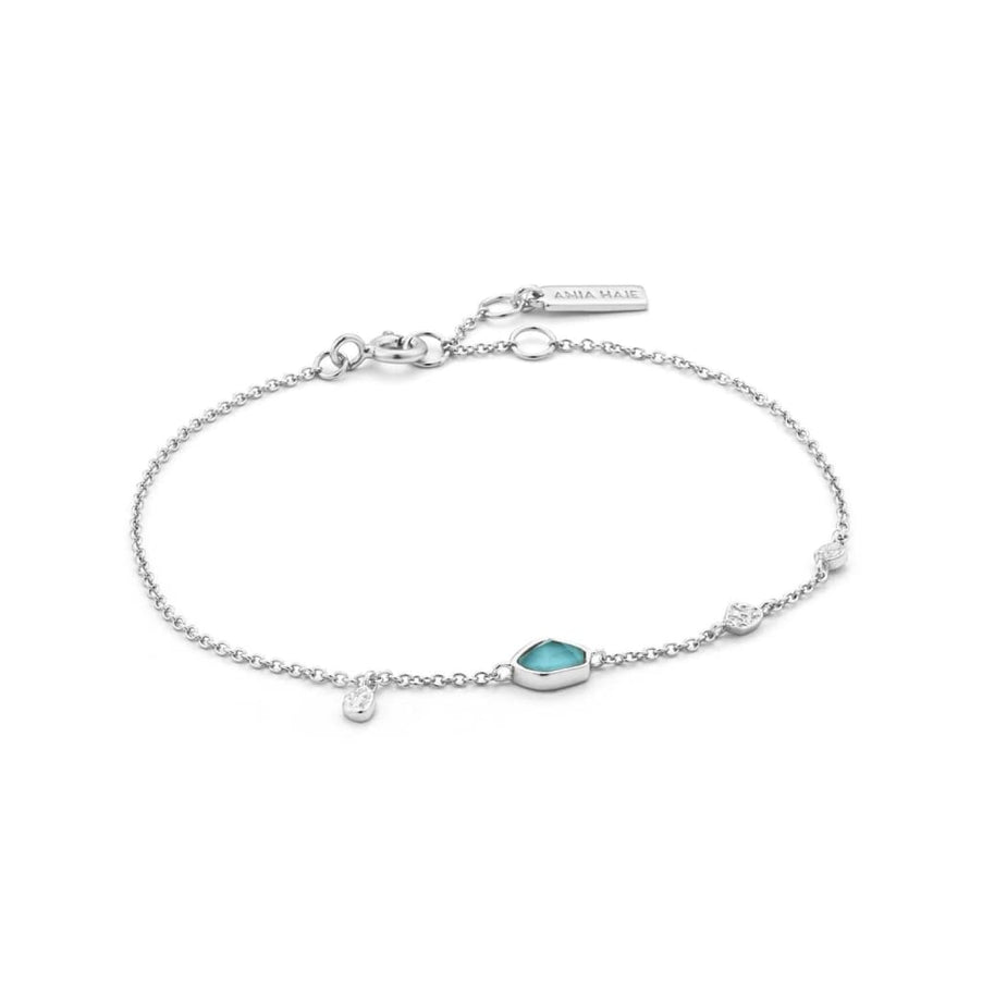 Turquoise Discs Silver Bracelet - ANIA HAE JEWELLERY