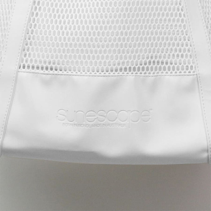 White Mesh Beach Tote - Tanning Products TANNING COSMOS